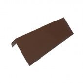 BRAAS ЦПЧ Черепица боковая облегченная правая алюминий (3 шт/пог.м), Темно-коричневый