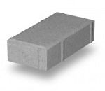 Тротуарная плитка "Брусчатка" 200х100 мм, толщина 60 мм, цвет Серый