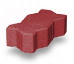 Тротуарная плитка "Волна" 240х120 мм, толщина 60 мм, цвет Красный