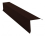 GRAND LINE Планка конька односкатной кровли, 160х160х2000 мм, PE-foil, RAL 8017, GRAND LINE