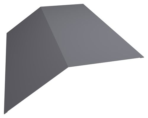 GRAND LINE Планка конька плоского, 145х145х2000 мм, PE-foil, RAL 7004, GRAND LINE