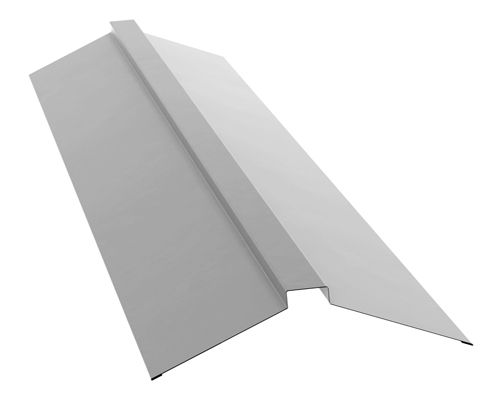 GRAND LINE Планка конька плоского, 150х40х150х2000 мм, PE-foil, RAL 9003, GRAND LINE