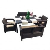YALTA Комплект (кресла - 2 шт. + стол + диван - 2 шт.) Family  Set , Венге
