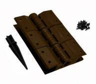 Шарнир угловой (стыковочный) для грядок и клумб из ДПК, пластик, 225 мм, коричневый
