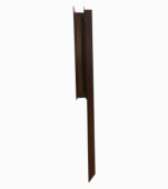 Уголок металлический для грядок и клумб из ДПК, 300 мм, коричневый