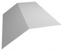 GRAND LINE Планка конька плоского, 145х145х2000 мм, PE-foil, RAL 9003, GRAND LINE